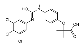2-methyl-2-[4-[(3,4,5-trichlorophenyl)carbamoylamino]phenoxy]propanoic acid Structure