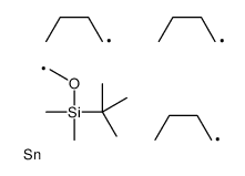 叔丁基二甲基(三丁基甲氧基)硅烷结构式