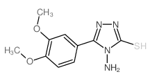 4-氨基-5-(3,4-二甲氧基苯基)-4H-[1,2,4]噻唑-3-硫醇结构式