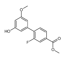 methyl 3-fluoro-4-(3-hydroxy-5-methoxyphenyl)benzoate结构式