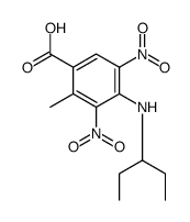 4-[(1-乙基丙基)氨基]-2-甲基-3,5-二硝基苯甲酸结构式