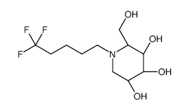 (2R,3R,4R,5S)-2-(hydroxymethyl)-1-(5,5,5-trifluoropentyl)piperidine-3,4,5-triol Structure