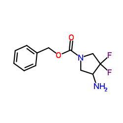 Benzyl 4-amino-3,3-difluoro-1-pyrrolidinecarboxylate Structure