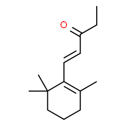 4-(2,6,6-trimethylcyclohex-1-en-1-yl)but-3-en-2-one, monomethyl derivative structure