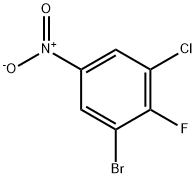 1-溴-3-氯-2-氟-5-硝基苯结构式