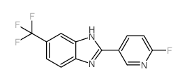 2-(6-氟-3-吡啶)-6-三氟甲基-1H-苯并咪唑结构式