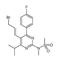 (E)-N-(4-(4-fluorophenyl)-5-(3-bromoprop-1-enyl)-6-isopropylpyrimidin-2-yl)-N-methylmethanesulfonamide结构式