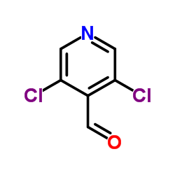 3,5-二氯吡啶-4-甲醛结构式