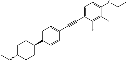 乙基环己基-2,3-二氟对乙氧基二苯乙炔结构式