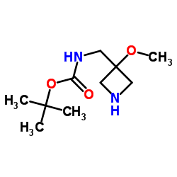 3-(Boc-aminomethyl)-3-methoxyazetidine结构式
