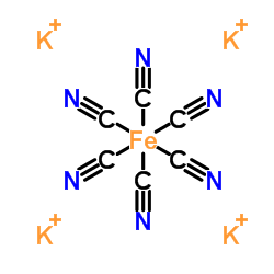 Tetrapotassium hexacyanoferrate trihydrate Structure
