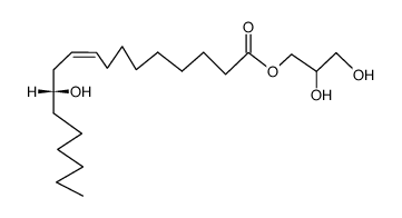 2,3-dihydroxypropyl 12-hydroxy-9-octadecenoate structure