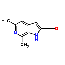 5,7-Dimethyl-1H-pyrrolo[2,3-c]pyridine-2-carbaldehyde结构式