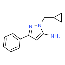 1-(Cyclopropylmethyl)-3-phenyl-1H-pyrazol-5-amine Structure