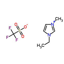 1-Ethyl-3-methylimidazolium trifluoromethanesulfonate Structure