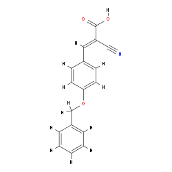 4-苄氧基-α-氰基肉桂酸结构式