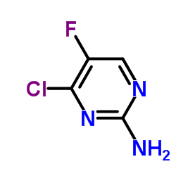 4-氯-5-氟嘧啶-2-胺结构式