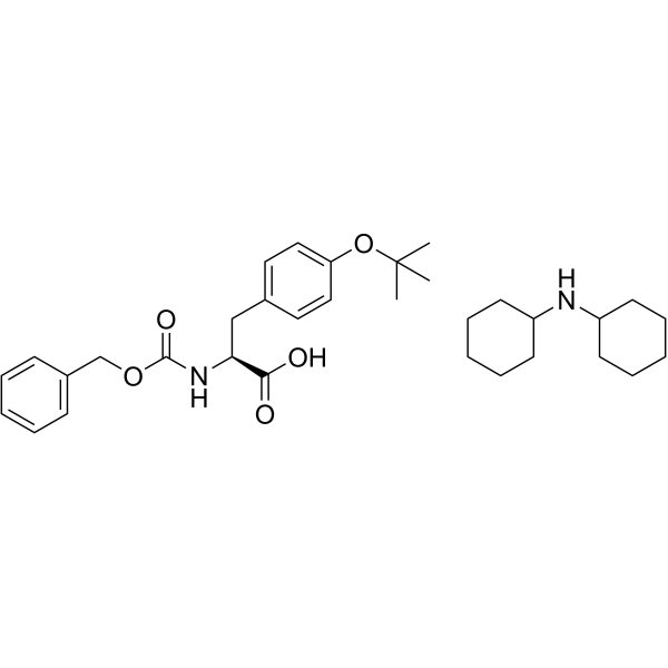 N-苄氧羰基-O-叔丁基-L-酪氨酸二环己胺盐结构式