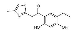 1-(5-ethyl-2,4-dihydroxyphenyl)-2-(4-methyl-1,3-thiazol-2-yl)ethanone结构式