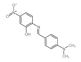 2-[(4-dimethylaminophenyl)methylideneamino]-5-nitro-phenol结构式
