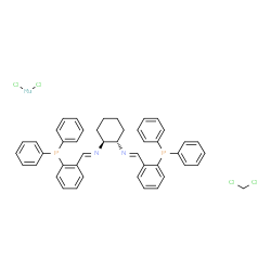 {(S,S)-N,N'-双[2-(二苯基膦)亚苄基]环己烷-1,2-二胺}二氯钌(II)二氯甲烷加合物结构式
