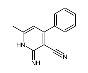 2-氨基-6-甲基-4-苯基-3-吡啶甲腈结构式