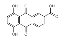 5,8-dihydroxy-9,10-dioxo-anthracene-2-carboxylic acid structure
