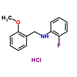2-Fluoro-N-(2-methoxybenzyl)aniline hydrochloride (1:1) Structure