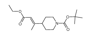 tert-butyl 4-((E)-2-ethoxycarbonyl-1-methylvinyl)piperidine-1-carboxylate结构式