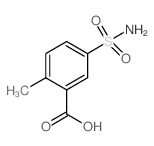 2-甲基-5-氨磺酰基苯甲酸结构式