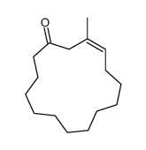 (3E)-3-methylcyclopentadec-3-en-1-one结构式