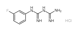 1-(3-氟苯基)双胍 盐酸盐结构式