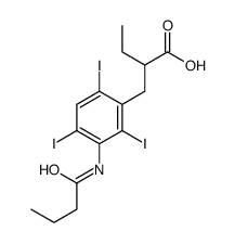2-[[3-(butanoylamino)-2,4,6-triiodophenyl]methyl]butanoic acid Structure