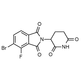 5-溴-2-(2,6-二氧哌啶-3-基)-4-氟异吲哚啉-1,3-二酮结构式