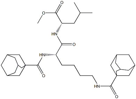 N2,N6-Bis(1-adamantylcarbonyl)-L-Lys-L-Leu-OMe结构式