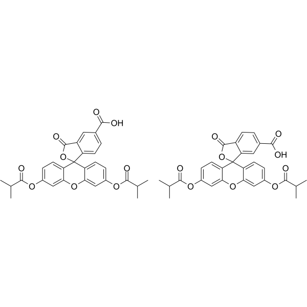 5(6)-CARBOXYFLUORESCEIN DIISOBUTYRATE structure