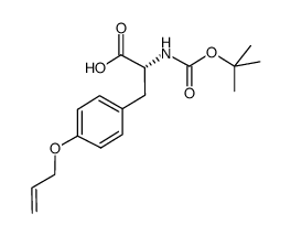 (R)-3-(4-(烯丙氧基)苯基)-2-((叔丁氧基羰基)氨基)丙酸结构式