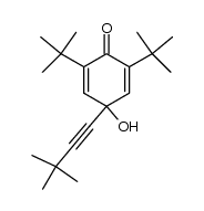 3-Hydroxy-6-oxo-1,5-di-tert-butyl-3-[tert-butyl-aethinyl]-cyclohexa-1,4-dien Structure