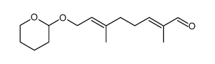 (2E,6E)-(RS)-2,6-dimethyl-8-(tetrahydro-pyran-2-yloxy)-octa-2,6-dienal Structure
