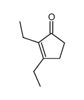 2,3-diethylcyclopent-2-en-1-one结构式