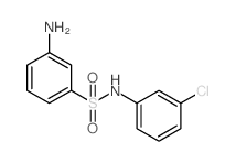 3-氨基-n-(3-氯苯基)苯磺酰胺结构式