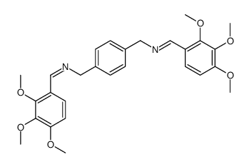 (E,E)-N,N'-[1,4-Phenylenebis(methylene)]bis[1-(2,3,4-trimethoxyph enyl)methanimine]结构式