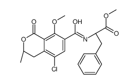methyl (2S)-2-[[(3R)-5-chloro-8-methoxy-3-methyl-1-oxo-3,4-dihydroisochromene-7-carbonyl]amino]-3-phenylpropanoate Structure