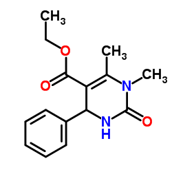 1,6-二甲基-2-氧代-4-苯基-1,2,3,4-四氢-5-嘧啶羧酸乙酯结构式