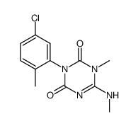 3-(5-chloro-2-methyl-phenyl)-1-methyl-6-methylamino-1H-[1,3,5]triazine-2,4-dione结构式