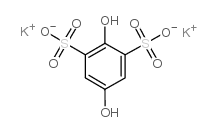 2,5-Dihydroxy-1,3-benzenedisulfonic acid dipotassium salt Structure