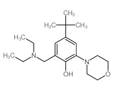 Phenol,2-[(diethylamino)methyl]-4-(1,1-dimethylethyl)-6-(4-morpholinyl)- Structure