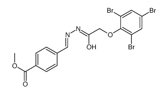 methyl 4-[(E)-[[2-(2,4,6-tribromophenoxy)acetyl]hydrazinylidene]methyl]benzoate Structure