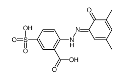 2-[2-(3,5-dimethyl-6-oxocyclohexa-2,4-dien-1-ylidene)hydrazinyl]-5-sulfobenzoic acid Structure