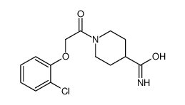 1-[2-(2-chlorophenoxy)acetyl]piperidine-4-carboxamide结构式